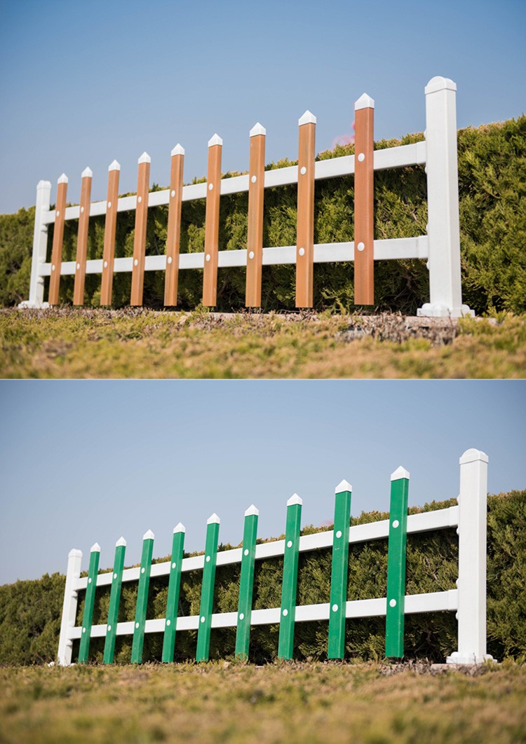 Lawn guardrail, PVC plastic steel fence, outdoor villa community garden greening railing, flower bed fence protection