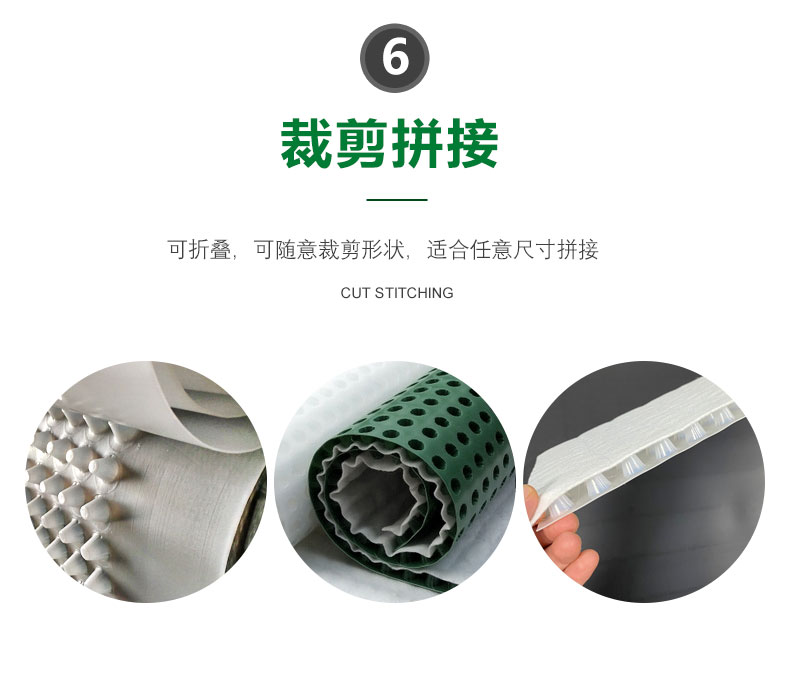 Constant full siphon composite Geotextile coiled material drainage board garage roof water storage and drainage system 14 thick