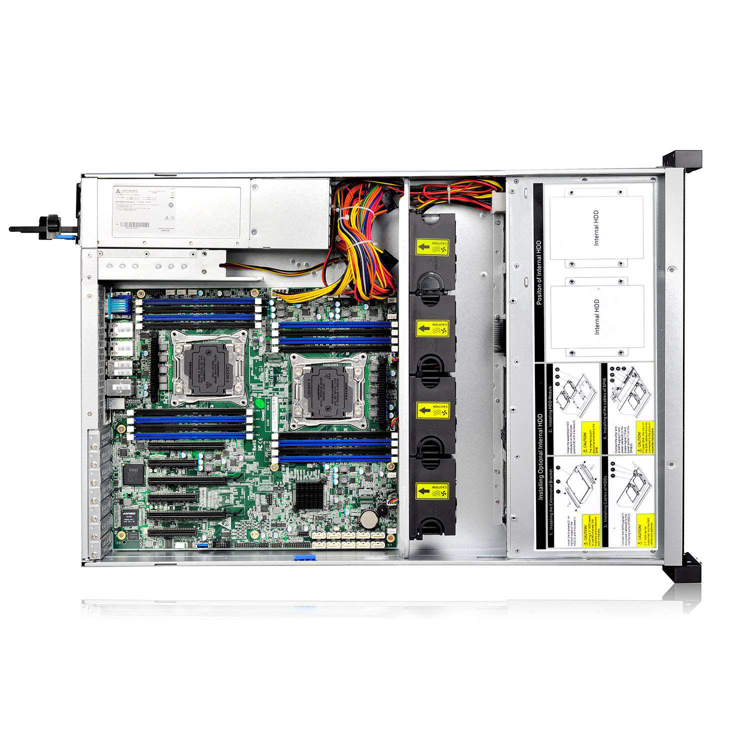 Ink Classic 2U8 Rack Mount Server Chassis Redundant Power Supply 12GB Backplane Hot Swap NAS Storage