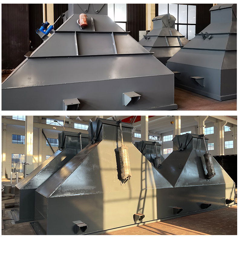 Professional production of stainless steel large capacity sludge hopper anti-corrosion sludge storage equipment, electric hydraulic sludge storage hopper