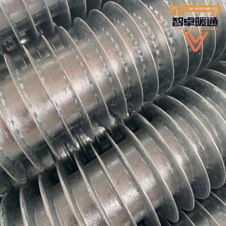 Zhizhuo Entangled Finned Tube Greenhouse Radiator Hot Dip Galvanized Flange Connection