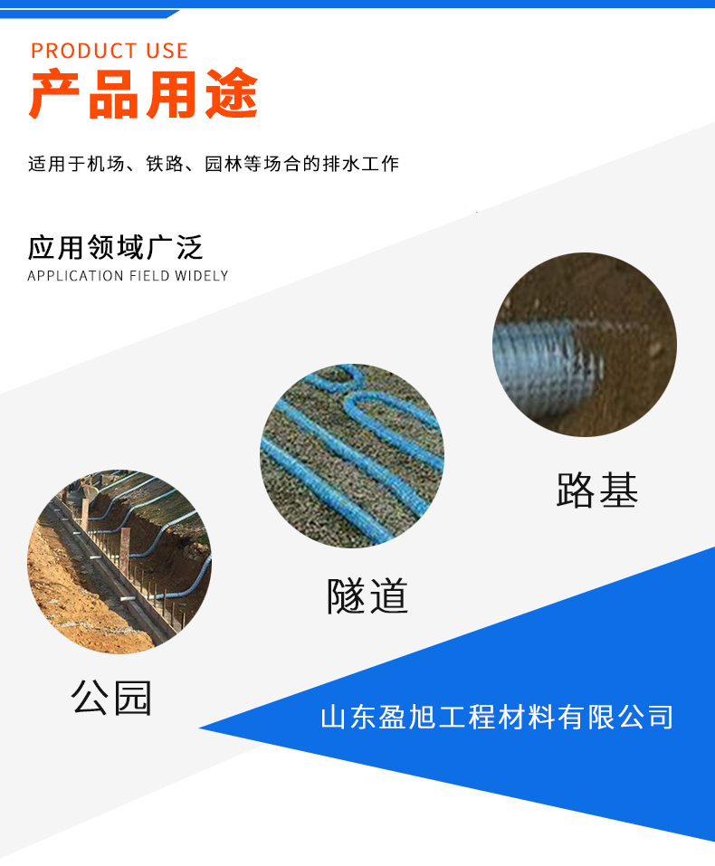 100mm soft spring permeable pipe, steel plastic blind pipe, underground seepage drainage DN200 soft permeable pipe