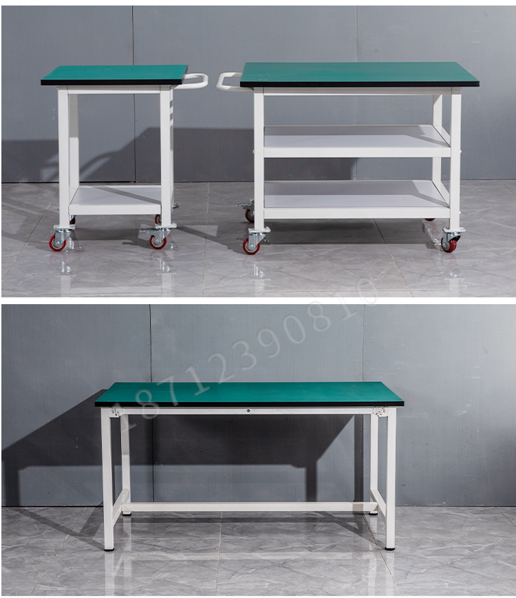 Anti static workbench, movable table, double layer, three layer, wheeled handcart, movable packaging, testing bench, turnover vehicle