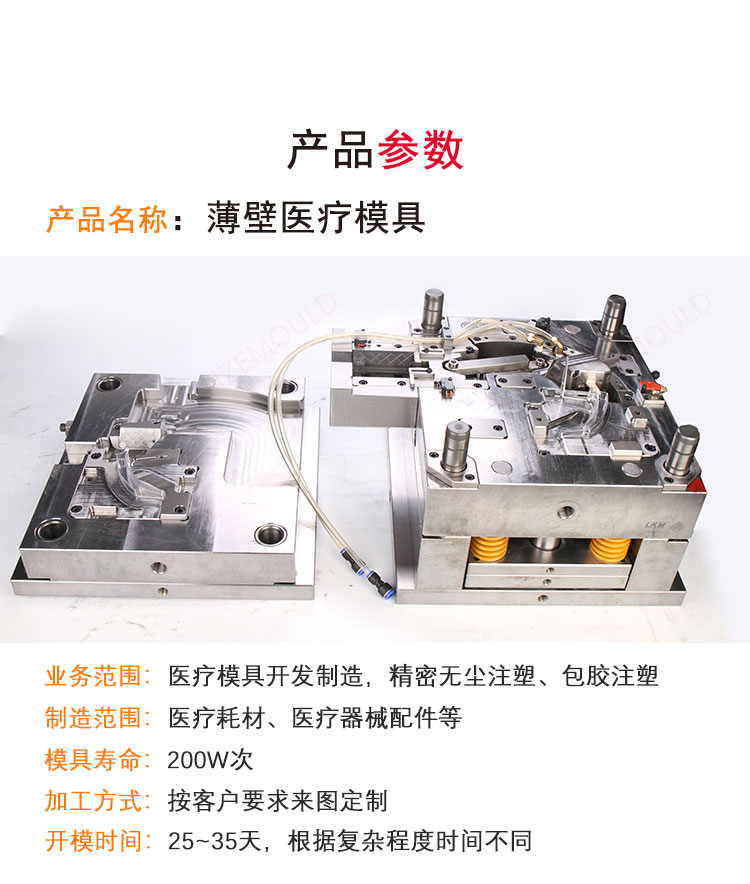 Class 100000 dust-free injection molding laryngoscope medical Injection mold construction design, manufacturing and customization Yize