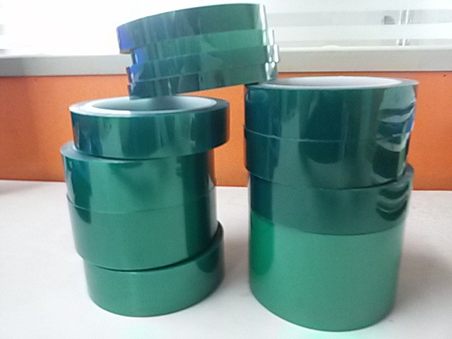 PET tape green 0.05mm single side insulation identification spray paint shading and thermal insulation silicone tape