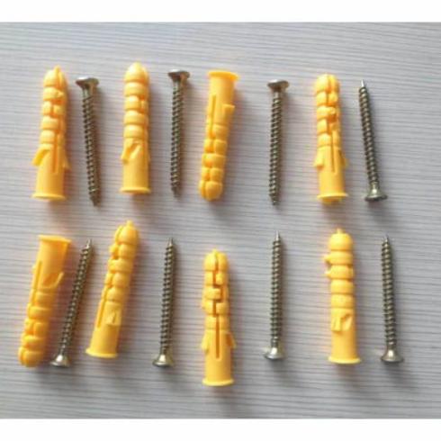 Small Yellow Croaker Plastic Expansion Pipe Expansion Plug Nylon Expansion Plug Anchor Bolt Expansion Screw Wall Plug Factory