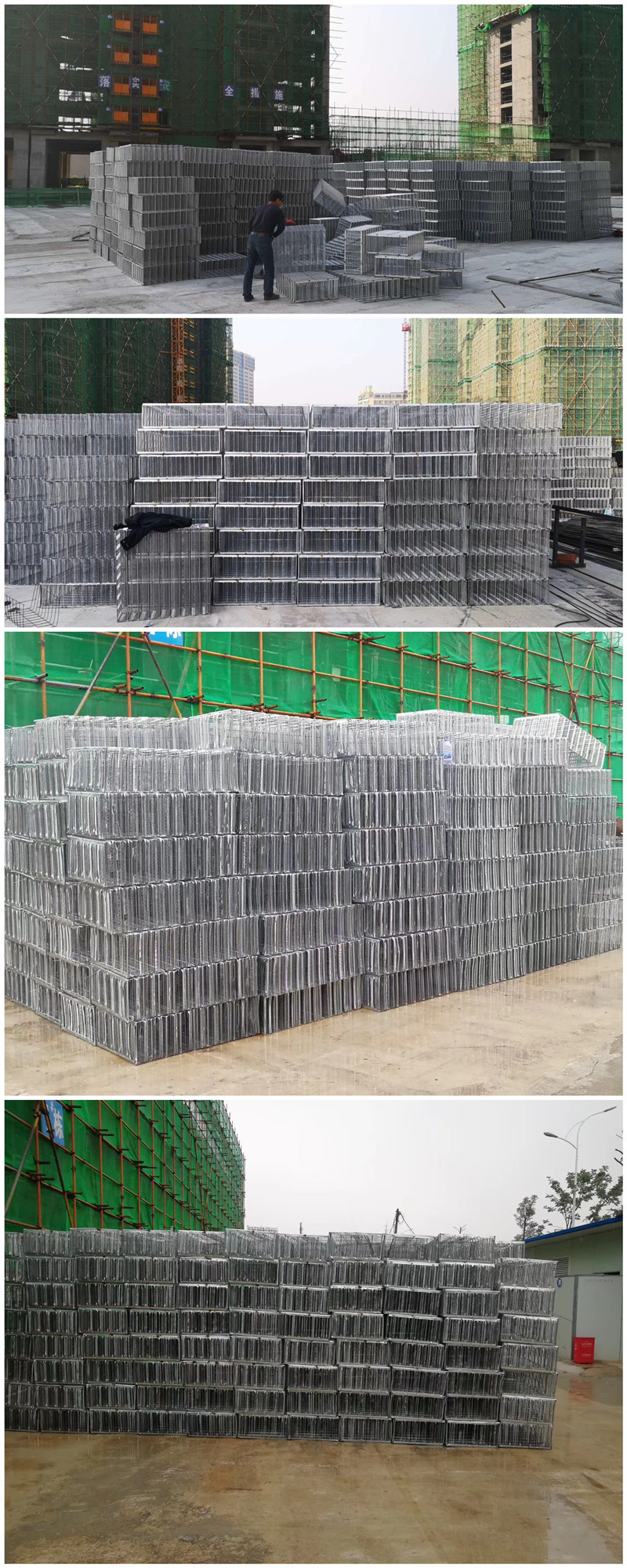 Hollow floor steel mesh box, cast-in-place, ribbed floor cover plate, ribbed steel mesh, garage ground pouring, hollow box