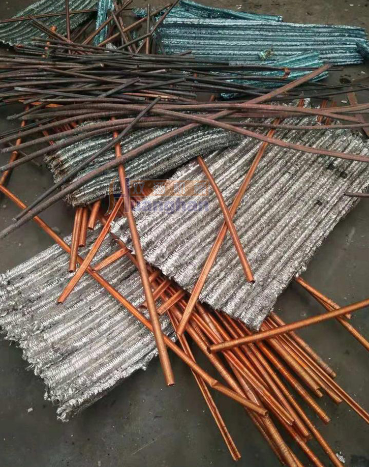 Air conditioning radiator copper aluminum separator waste water tank copper tube aluminum foil disassembly machine heat sink disassembly equipment