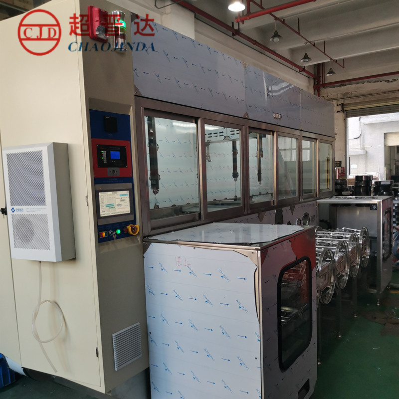 Customized full-automatic basket type vacuum hydrocarbon Ultrasonic cleaning, environmental friendly, pollution-free, degreasing and cleaning equipment