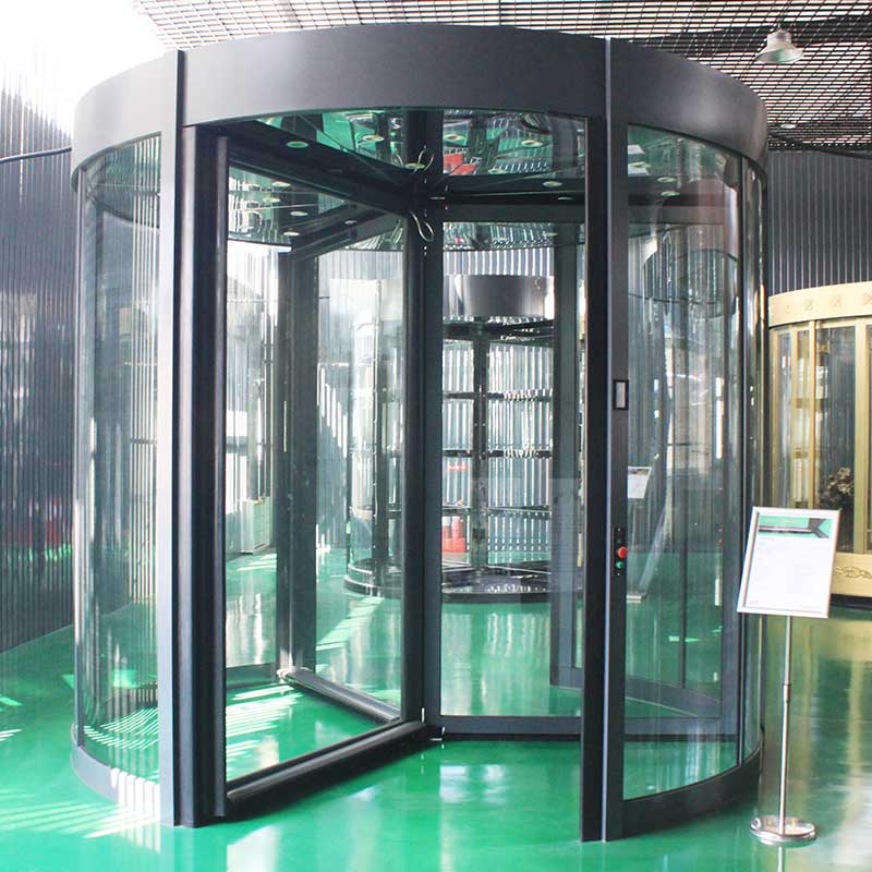 Special automatic revolving door for hotels, banks, and office buildings - Ruishun three wing manual commercial door