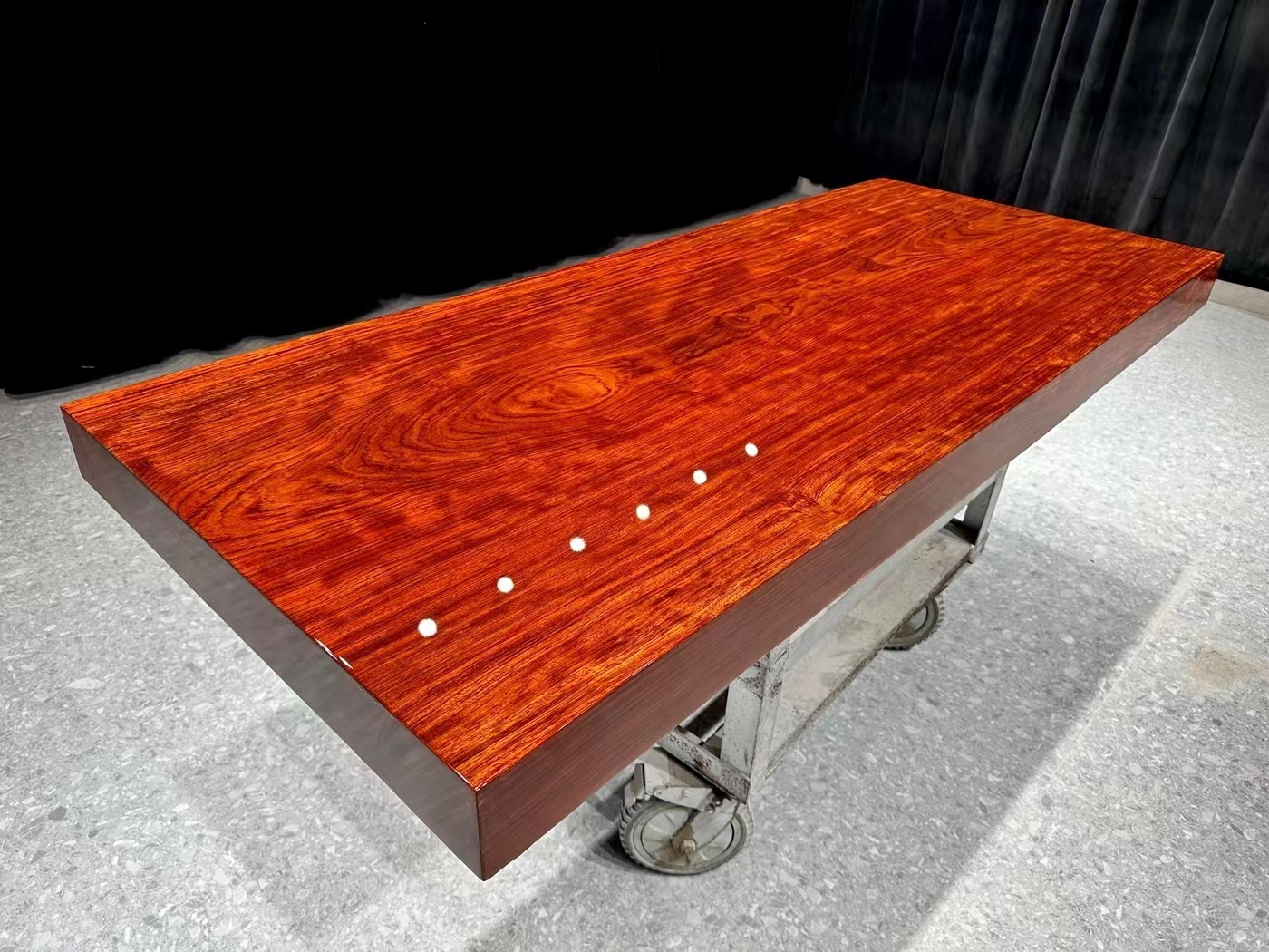 Yuanmufang Ba Hua Solid Wood Large Plate Tea Table, Book Table, Conference Table, Brazilian Pear Tea Plate, 180 * 75 * 10 cm