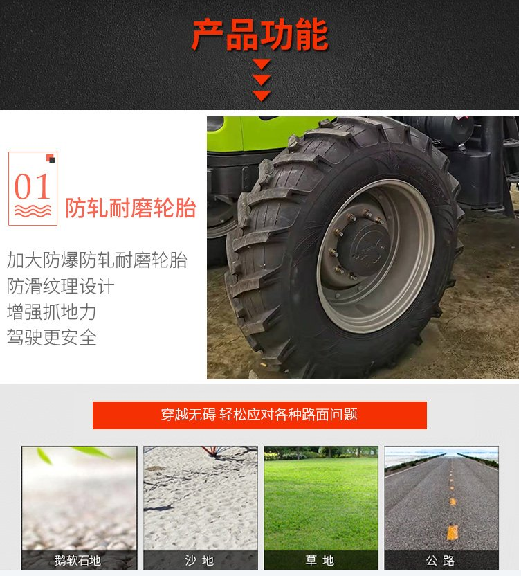 Sardin 1804 tractor agricultural four-wheel drive multi cylinder deep loosening plow with high configuration Weichai TF reinforced rear axle for easy operation