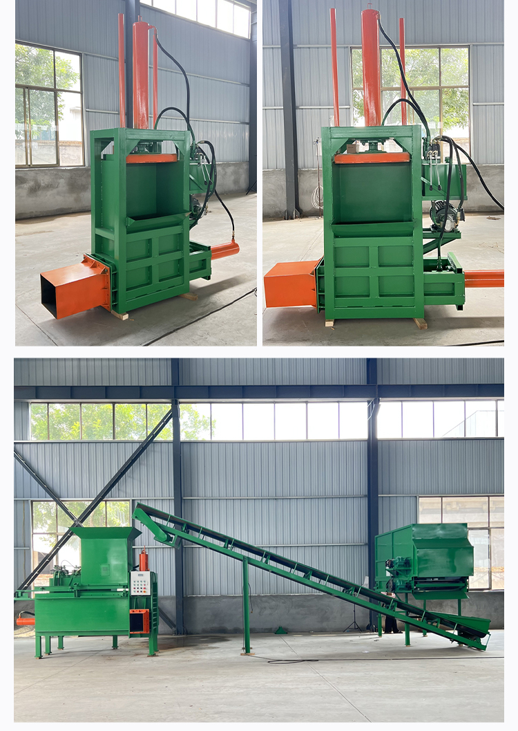 Full-automatic cow grass feed grassland direct supply three cylinder green yellow storage and pressing block machine corn straw silage bagging and packaging machine