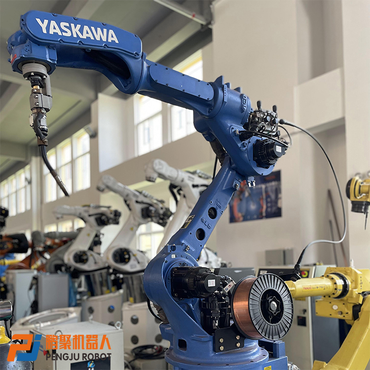 Used Yaskawa dual machine coordination with 3-axis positioner welding robot MA2010 robotic arm