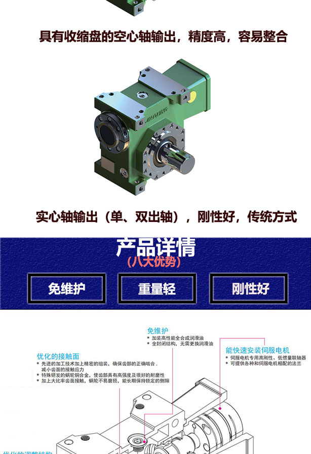 2.3kw high-precision reducer with keyhole output, manufacturer address, noodle processing machinery accessories