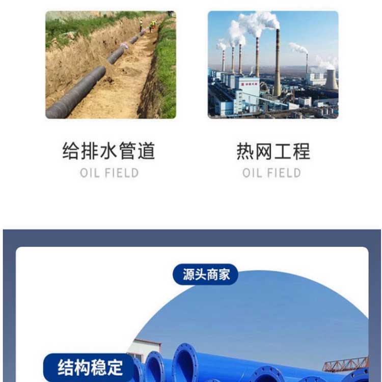 Juxintai flange connection, plastic coated anti-corrosion spiral steel pipe, steel plastic composite pipe, plastic lined pipeline