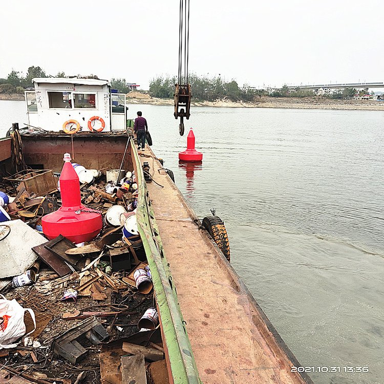 Haoqi cylindrical navigation mark, sea anchor buoy, inland river operation warning float