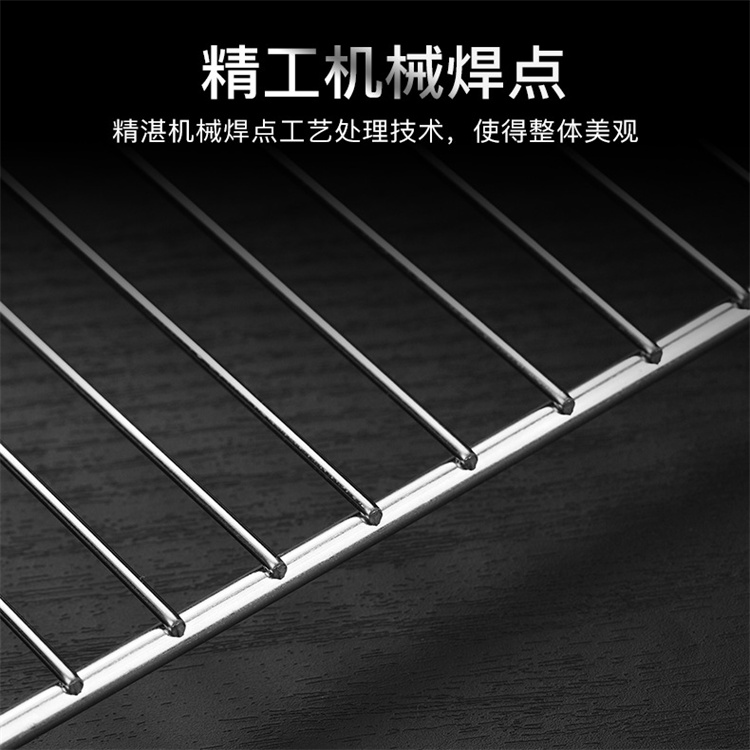 Double European wire mesh 304 food grade commercial stainless steel barbecue mesh indoor barbecue rack BBQ Korean Japanese style grill