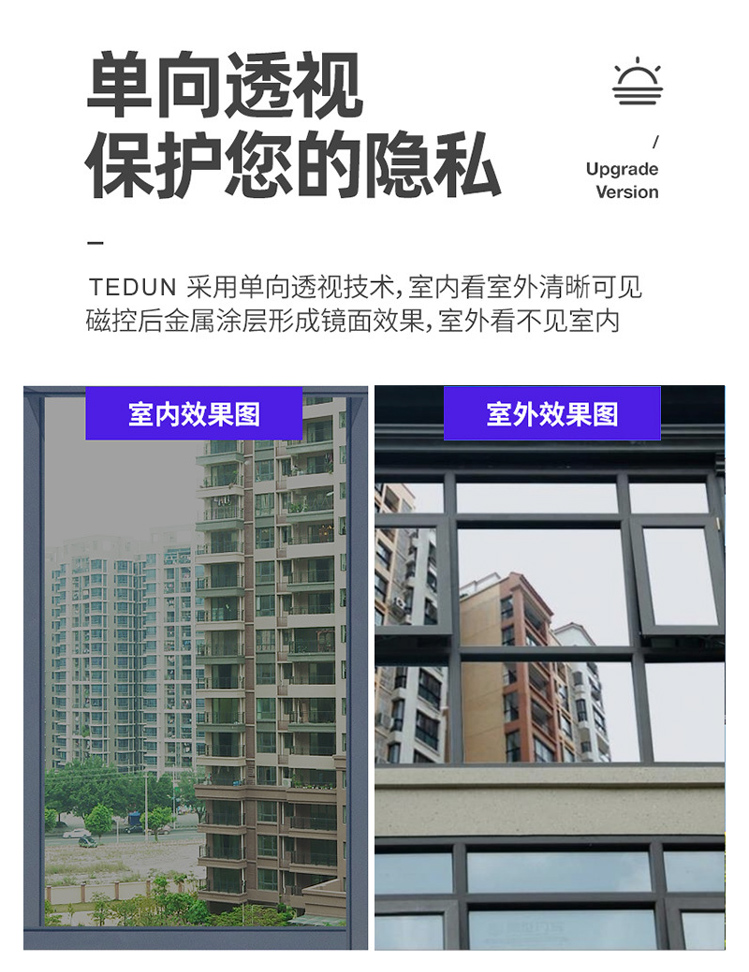 Tedun Special Glass Unidirectional Perspective Glass Unidirectional Glass Single Transparent Glass Manufacturer