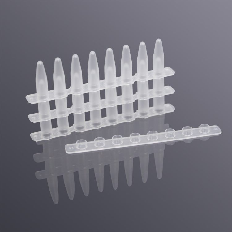 PCR-0208-C(套装) 0.2ml pcr 八联排管,透明.平盖含管子，盖子 Axygen 产品关键词:pcr盖子;pcr八联管 ...