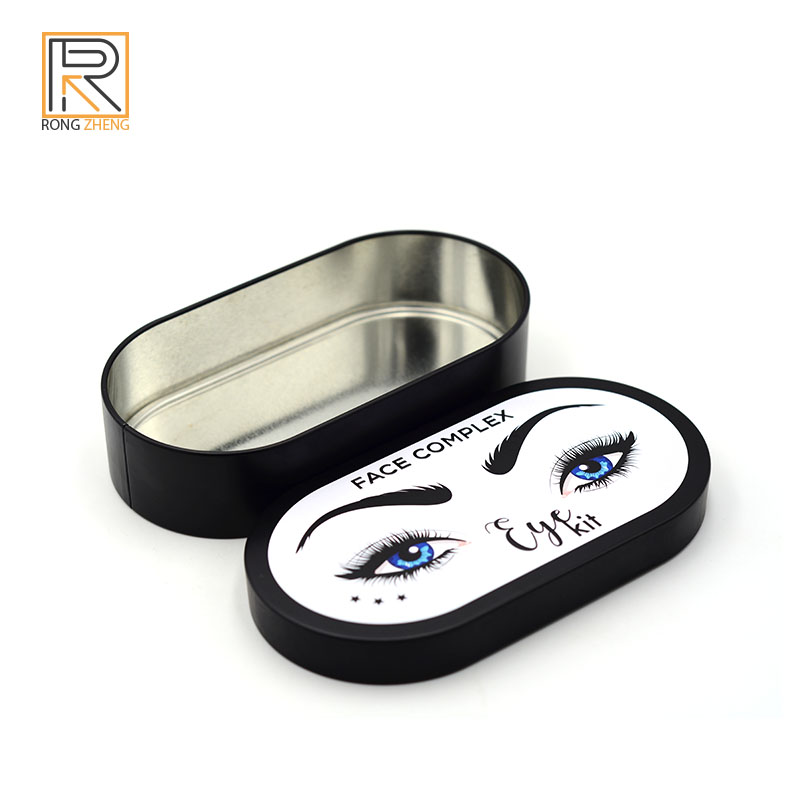 Cosmetics packaging box eye shadow iron box tinplate eyebrow pencil box eyeliner pen metal box customized by manufacturers