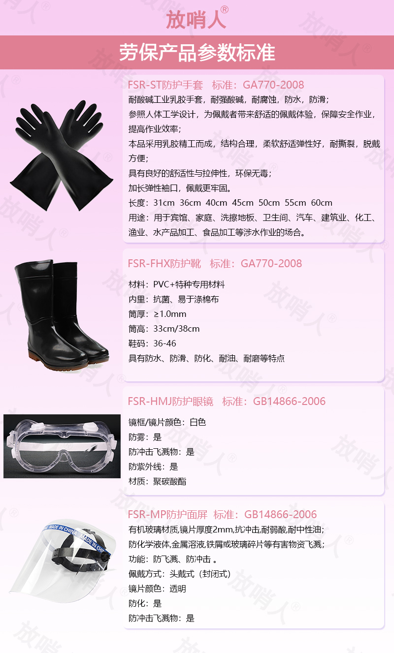 Sentinel FSR-FHX acid-base, corrosion-resistant, wear-resistant, medium and high protective boots for labor protection