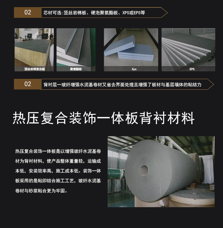 Kexiang insulation and decoration integrated board, external wall insulation integrated board manufacturer, insulation layer, decorative layer optional