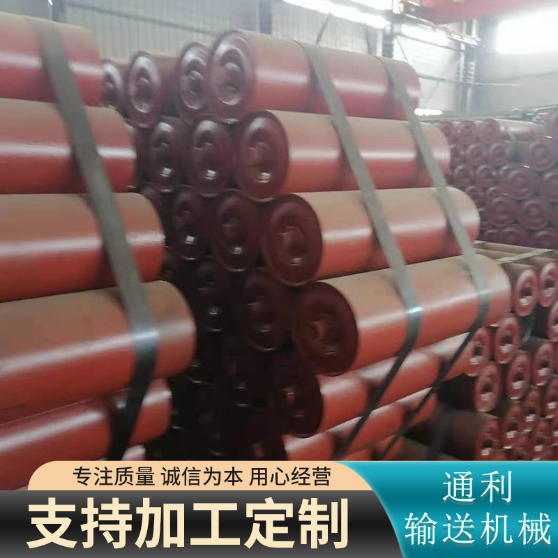 Sufficient supply of groove type stainless steel material for rubber buffer roller triple roller belt conveyor