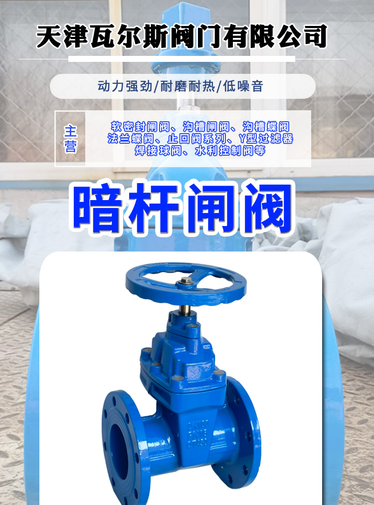 Non rising stem gate valve elastic seat seal manual soft seal Z45X-16Q supplied by Valls