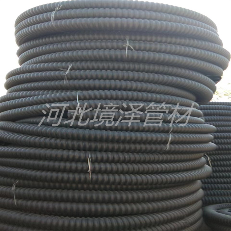 Jingze Pipe PE Carbon Corrugated Pipe Buried Threading HDPE Single Wall Threaded Pipe Customizable