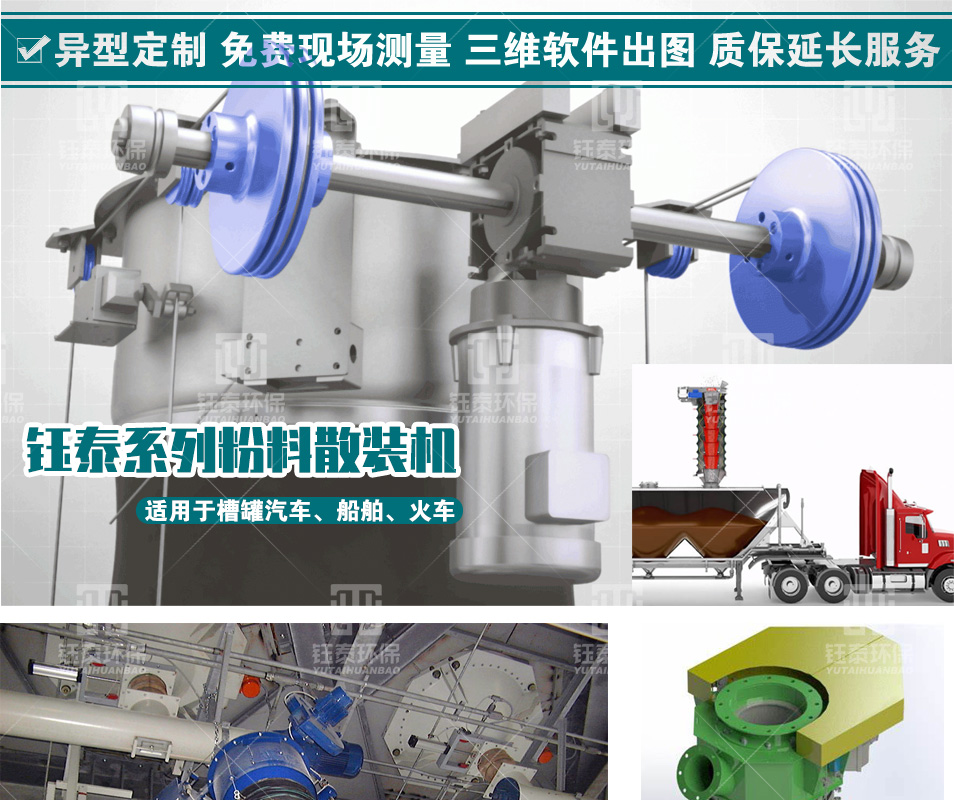 Dust free ash unloader, telescopic discharge port, discharge head, truck dry ash bulk machine