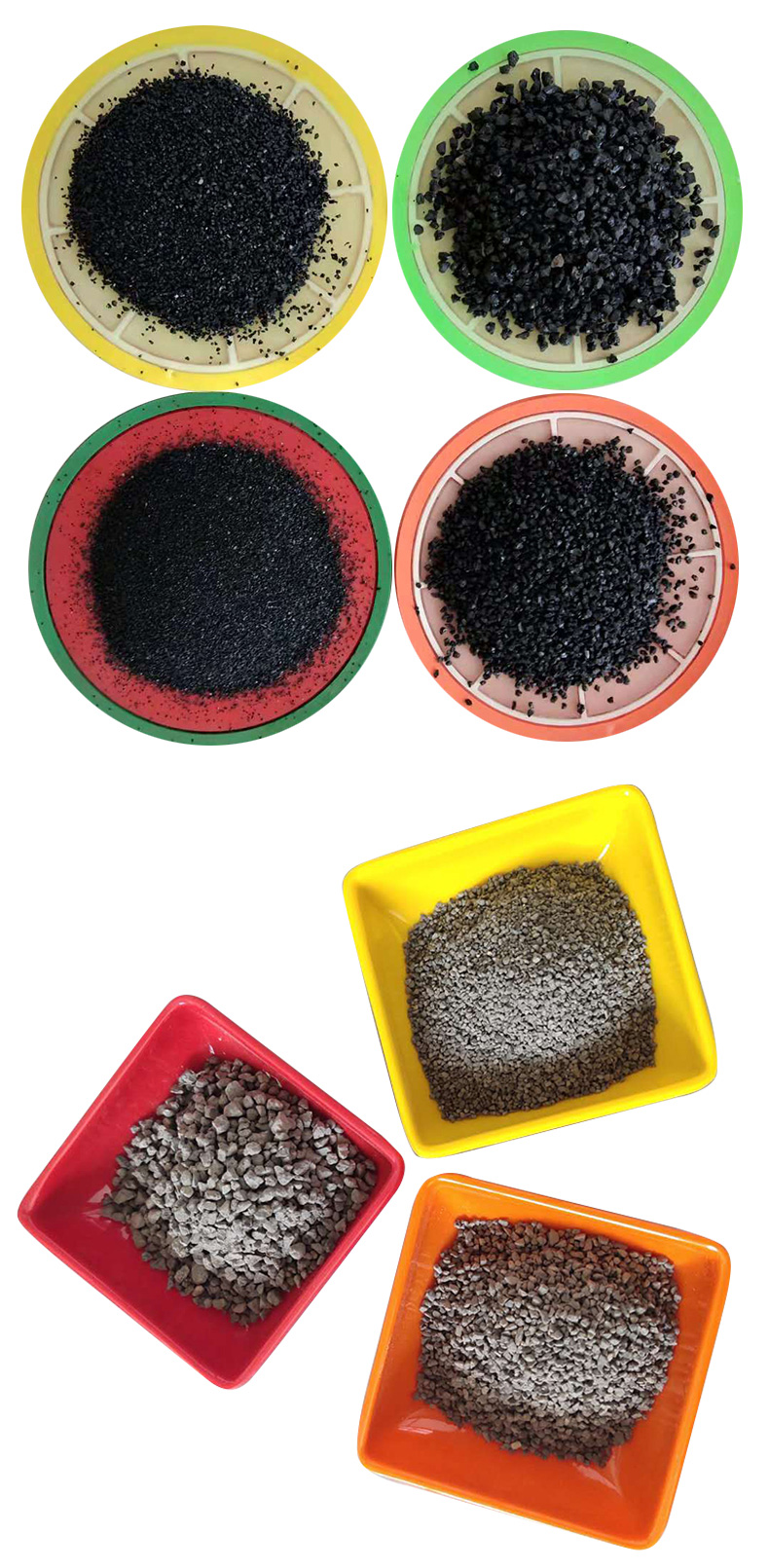 Black emery sandblasting abrasive polishing rust removal emery wear-resistant flooring bright black sand black quartz sand