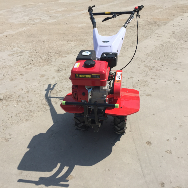 Diesel rotary tiller for plowing, ditching, loosening, and plowing, vegetable garden walking micro tiller, four-wheel drive diesel deep tiller