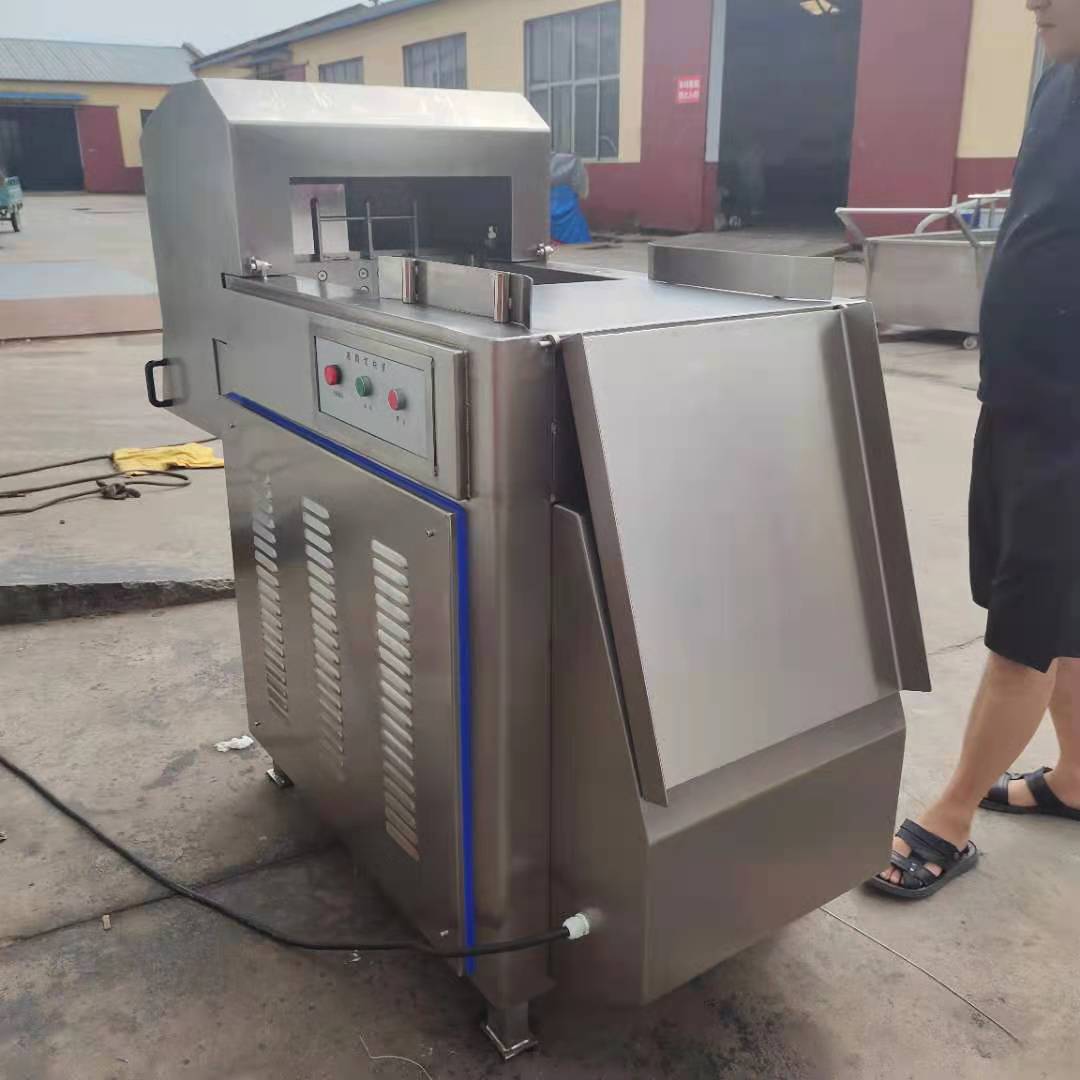 Fully automatic cutting machine, meat cutting machine, multifunctional chopping machine for chicken, duck, and fish, commercial pork frozen meat cutting machine