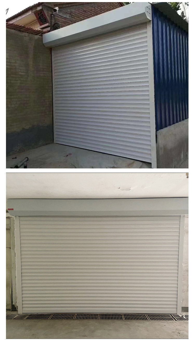 Double layer aluminum alloy shop anti-theft roll gate electric Roller shutter stainless steel wind resistant fireproof anti-theft door Garage door