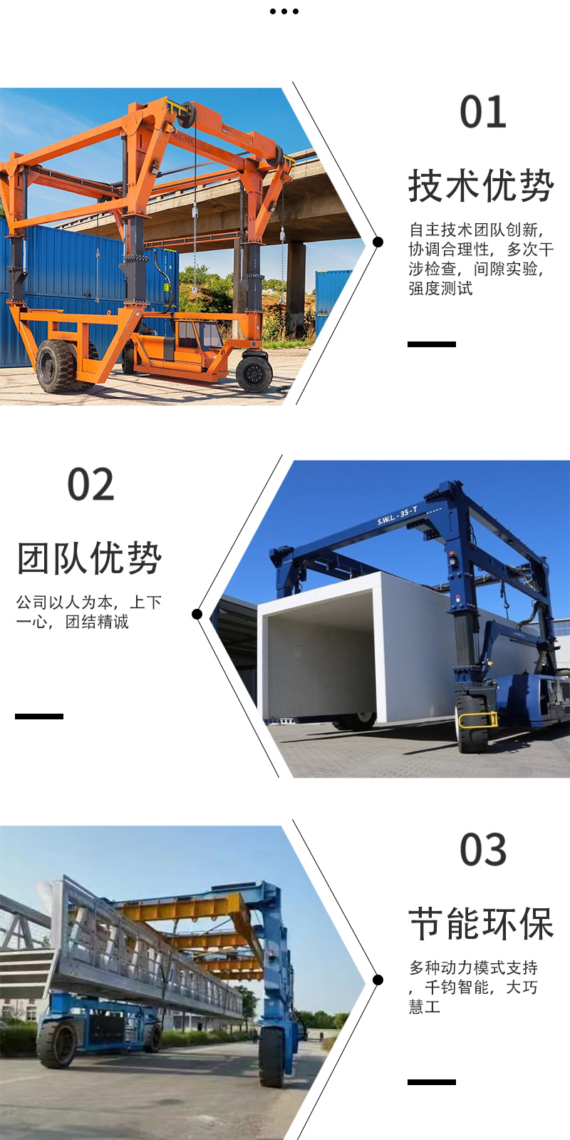 Energy storage box cross transport machine Container lifting and flipping integrated machine Shipyard lifting