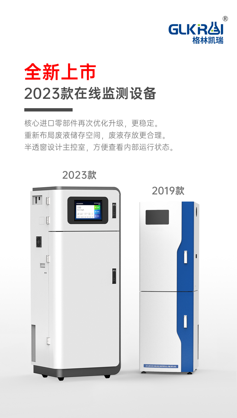 Cod online monitoring instrument for sewage monitoring, ammonia nitrogen, total phosphorus, and total nitrogen sensor connected to Green Carey Environmental Protection Bureau