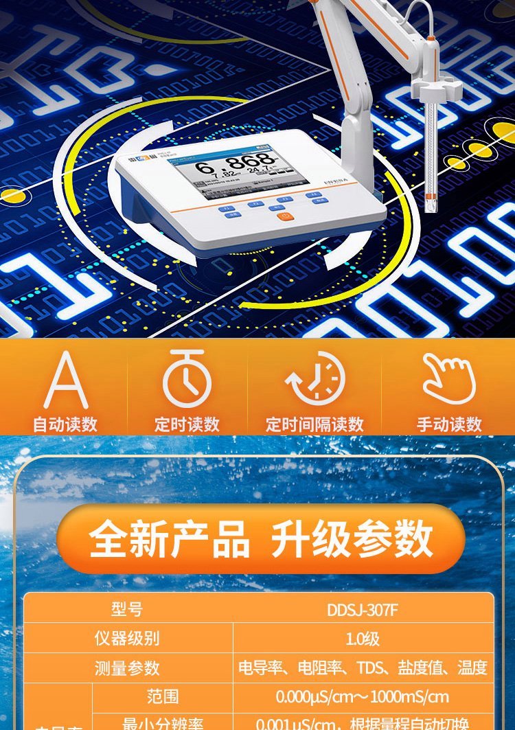 Thundermagnetic desktop portable conductivity meter DDS-307A/DDS-11A/DDB-303A water quality analyzer