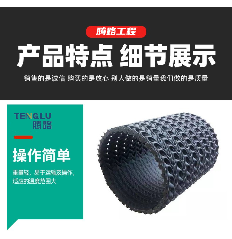 Tenglu Tunnel Drainage Hard Permeable Pipe Manufacturer DN100mm DN110mm Plastic Wrapped Permeable Blind Ditch Pipe