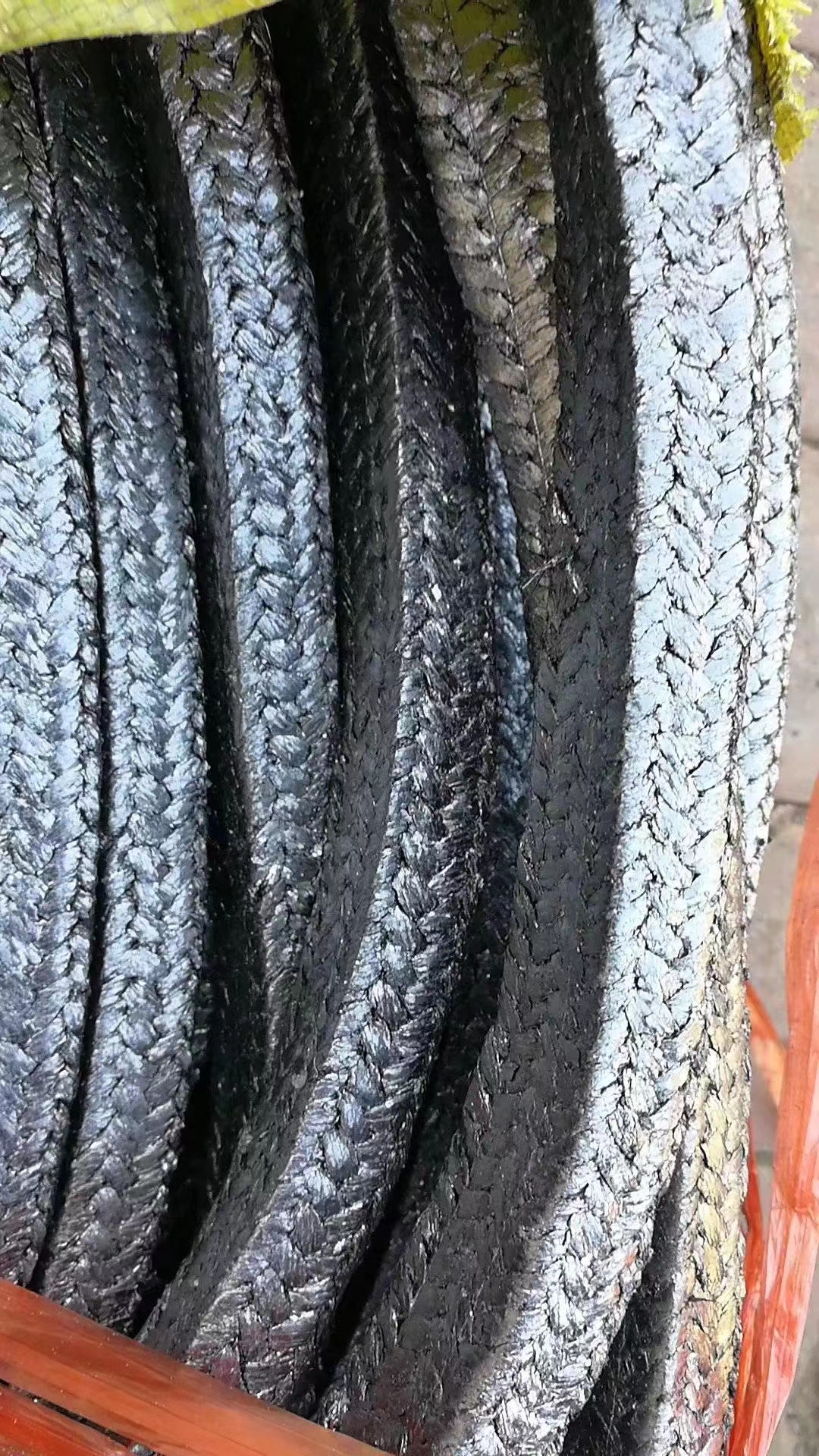 Shengzhang Brand Nickel Wire Graphite Packing Square Rope 8 * 8 Specification High Pressure Flexible Graphite Packing Ring