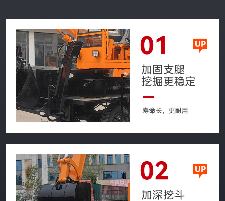 Customized by the manufacturer for various types of four different types of excavators, tractors, cranes, crawlers, spiders, excavators, and cranes. Busy at both ends