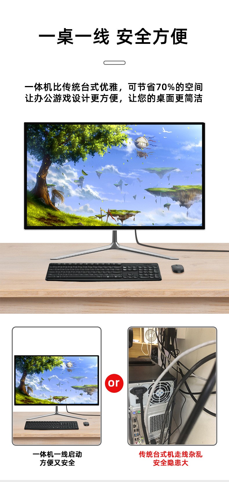 Maifan all-in-one computer, business office, real estate education, desktop assembly, desktop computer, all-in-one machine processing and customization