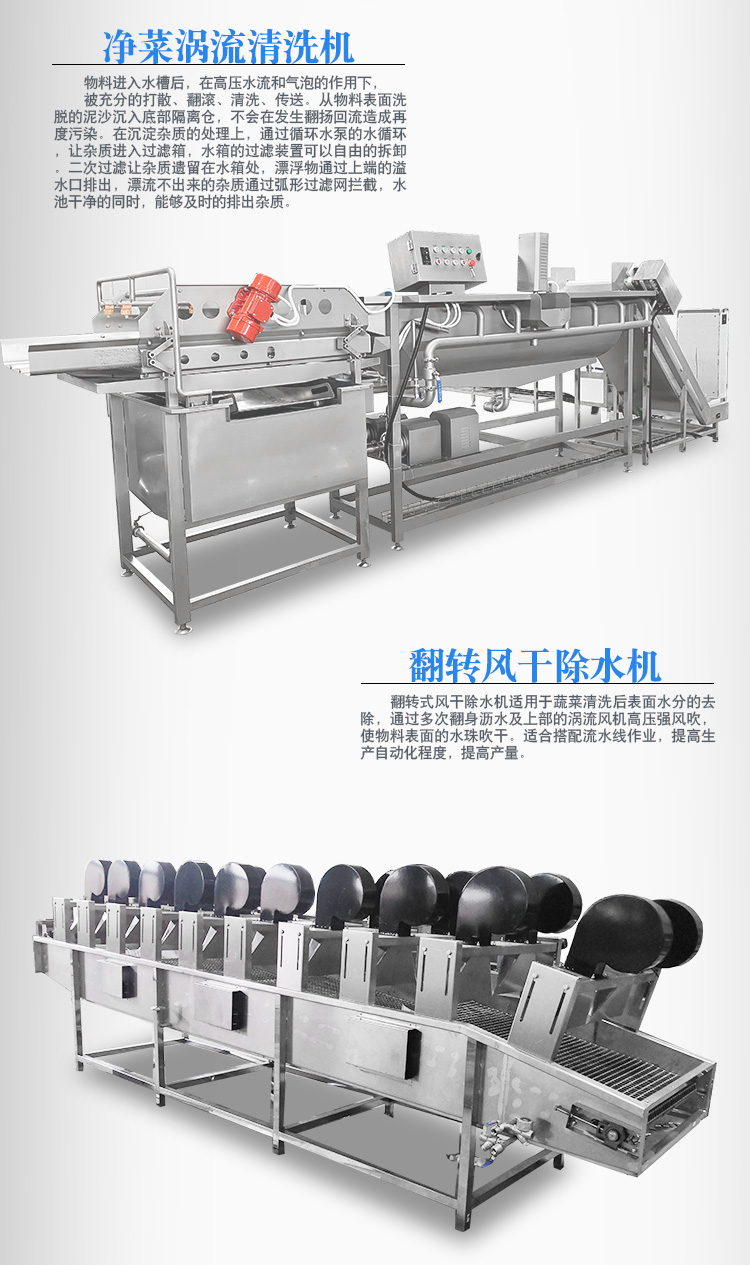 Prefabricated vegetable assembly line processing equipment, fully automatic complete set of clean vegetable processing production line, Yingjie Machinery