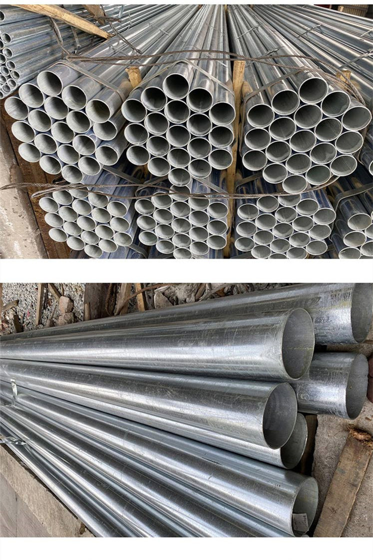 Galvanized pipe, 6-point galvanized steel pipe, DN100 specification, bright hollow steel-plastic composite pipe, Heyouxin Pipe Industry