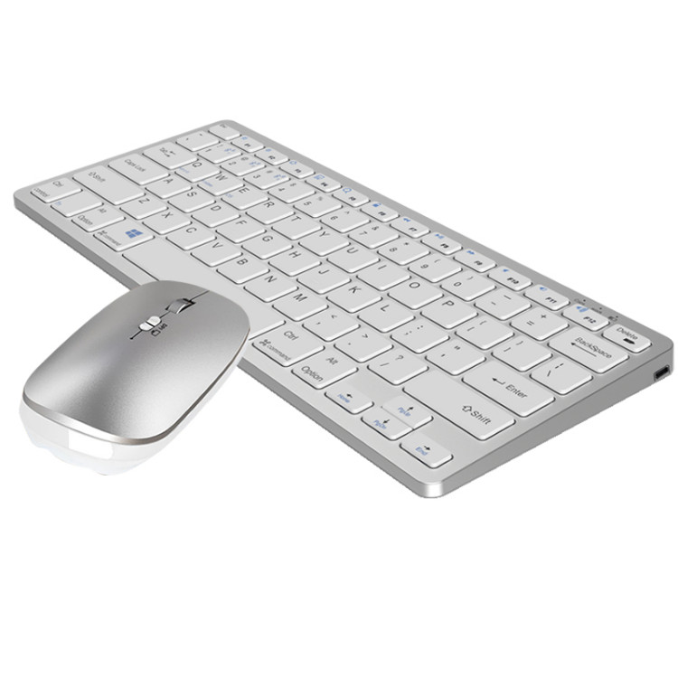 皓月灵狐KV78充电版无线键鼠套装蓝牙4模式轻薄静音办公键盘鼠标 图片 2