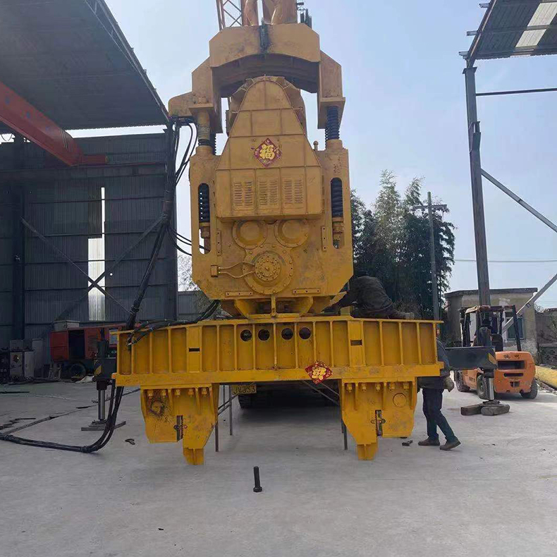 Lingda Mechanical Hydraulic Pile Driver Vibration Pile Hammer Steel Sheet Pile Vibration Hammer Excavator with High Frequency Hammer