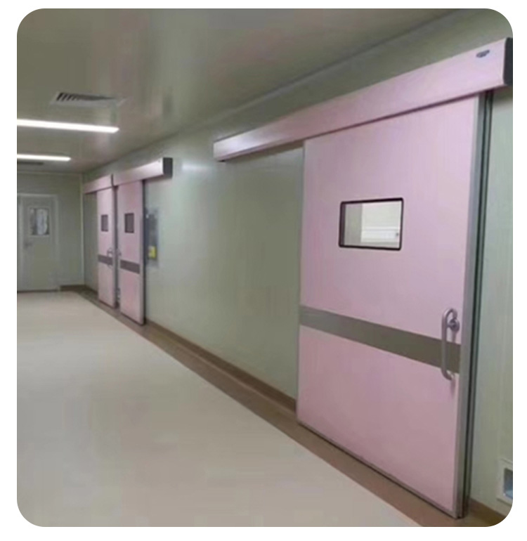 Medical airtight doors, flat opening automatic doors, hospital operating rooms, foot operated electric doors, foot sensing operating room doors