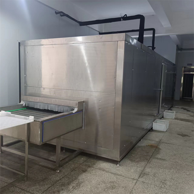 Tunnel type sea cucumber flat plate freezer for roasting and selling steamed buns Quick freezing equipment with low energy consumption and high output Single freezing machine Jinghong