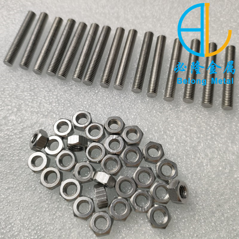 Molybdenum zirconium titanium alloy fastening bolts, TZM high-strength high-temperature and corrosion-resistant bolts