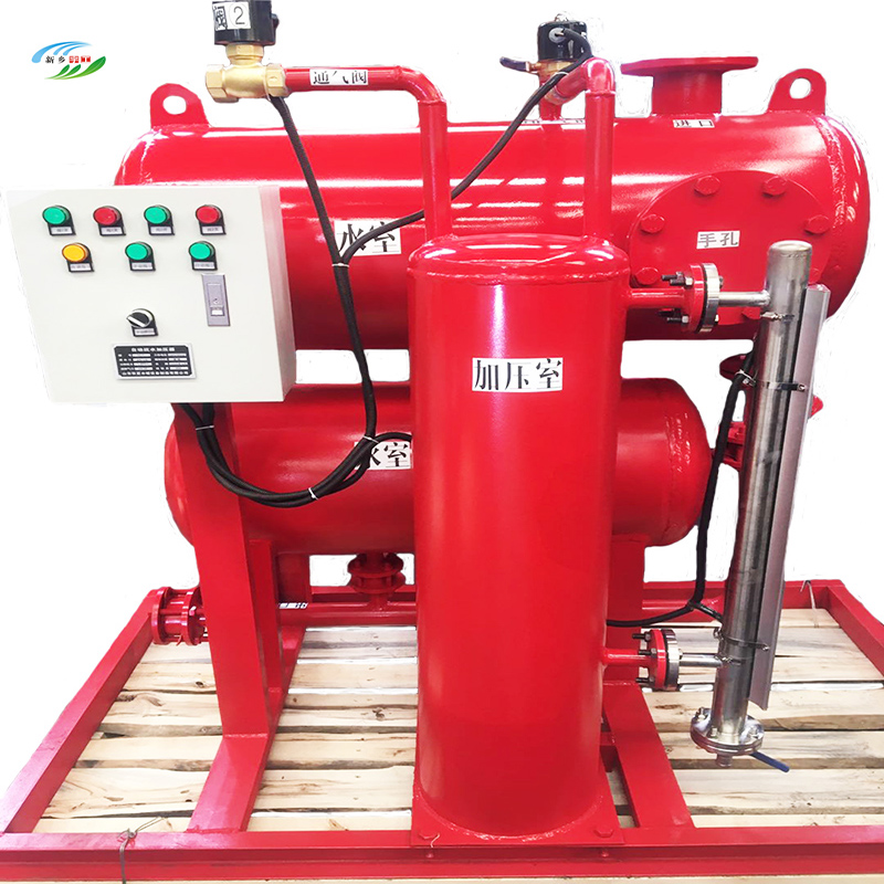 Cold water recovery device drainage automatic pressurizer boiler steam condensation hot water pneumatic water pump secondary utilization